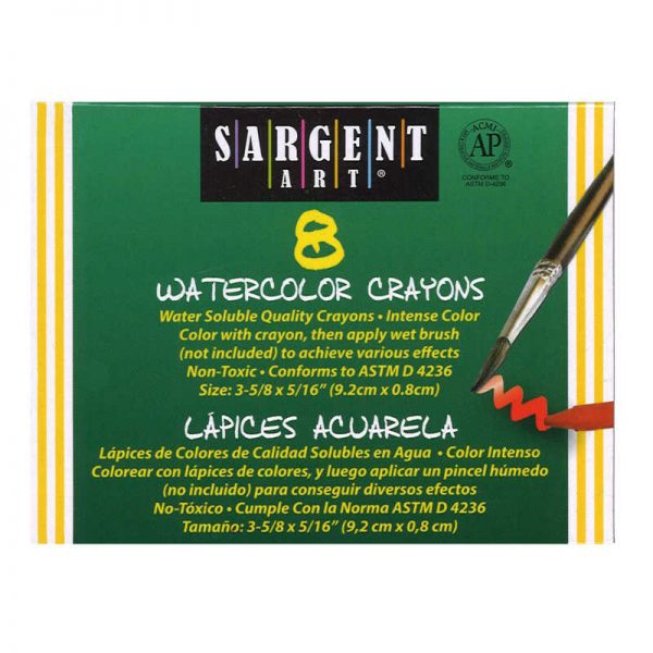 Sargent Art® Watercolor Crayons, Pack of 8