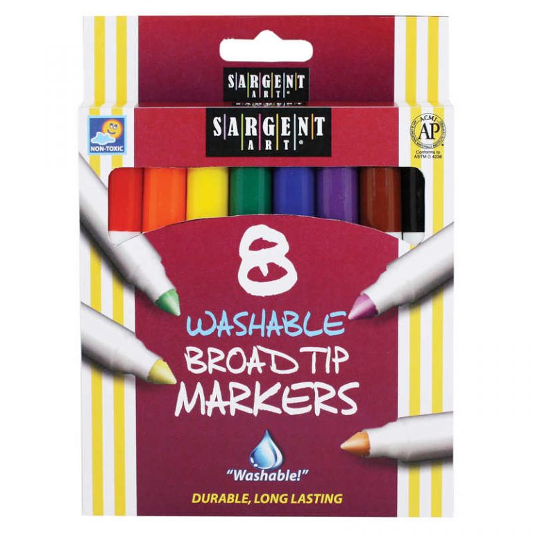 TeachersParadise Sargent Art® Washable Markers, Broad Tip, 8 Colors