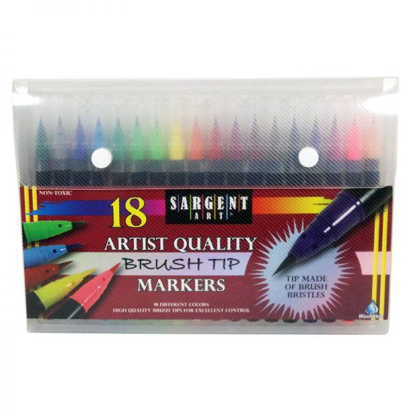 Sargent Art® Artist Brush Tip Markers, Pack of 18