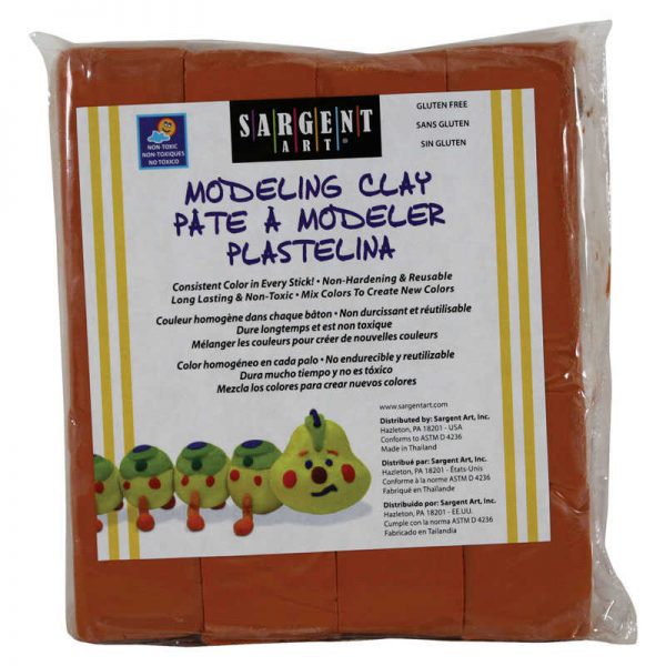 Sargent Art® Non-Hardening Modeling Clay, 1 lb., Terra Cotta