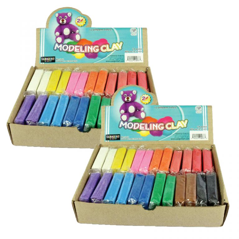 Sargent Art® Modeling Clay Classpack, 60 Grams, 24 Per Pack, 2 Packs