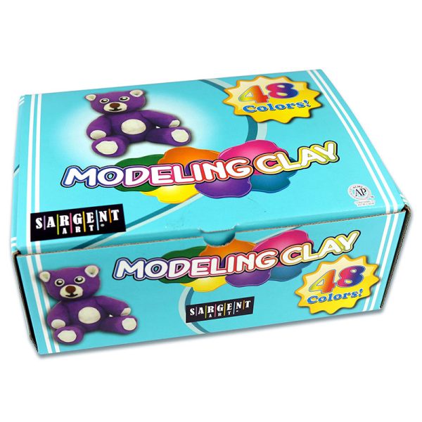 Sargent Art® Clay, Modeling, 48 Colors, 60g each, 48 Count