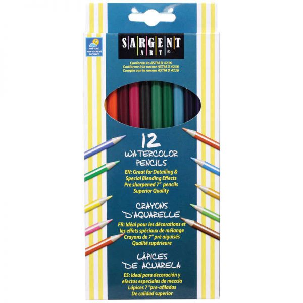 Sargent Art® Watercolor Pencils, 7", 12 Colors