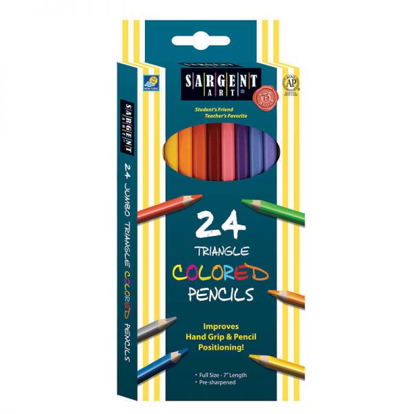 Sargent Art® Triangle Colored Pencils, 7", 24 Per Pack