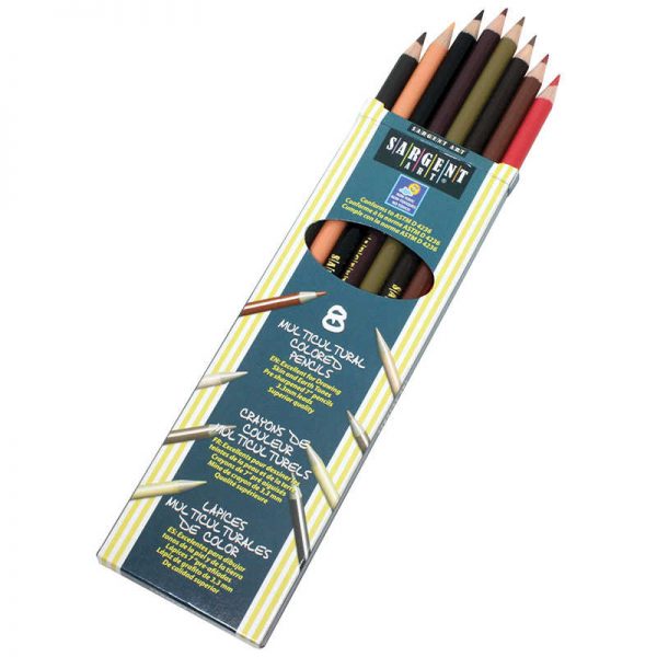 Sargent Art® Colored Pencils, Multicultural, 8 Per Pack