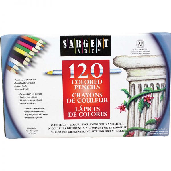 Sargent Art® Colored Pencils, 56 Colors, 120 Count