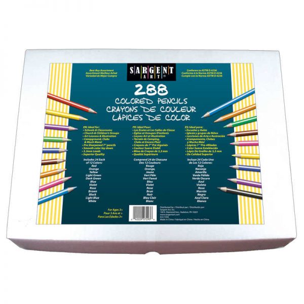 Sargent Art® Colored Pencil Assortment, 12 Colors, 288 Count
