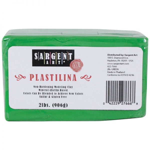 Sargent Art® Plastilina Non-Hardening Modeling Clay, 2 lbs., Green
