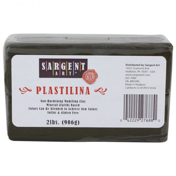 Sargent Art® Plastilina Non-Hardening Modeling Clay, 2 lbs., Brown