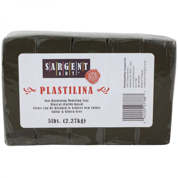 Sargent Art® Plastilina Non-Hardening Modeling Clay, 5 lbs., Brown