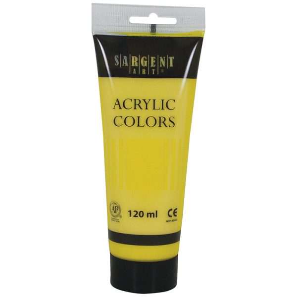 Sargent Art® Acrylic Paint Tube, 120 ml, Yellow/Primary Yellow