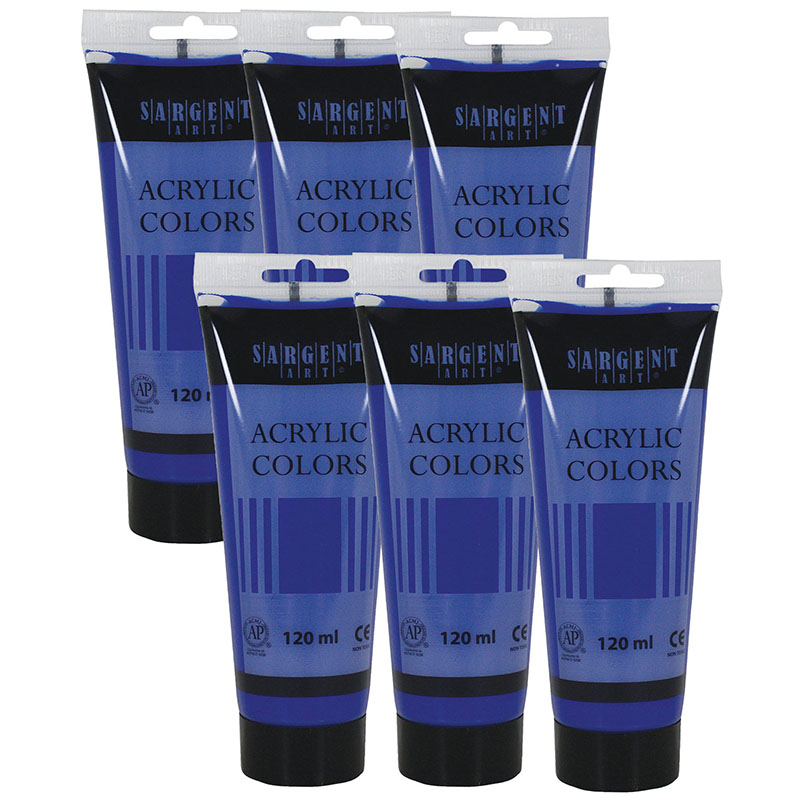 TeachersParadise Sargent Art® Acrylic Paint Tube, 120 ml, Cobalt Blue