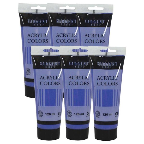 Sargent Art® Acrylic Paint Tube, 120 ml, Grey Purple, Pack of 6