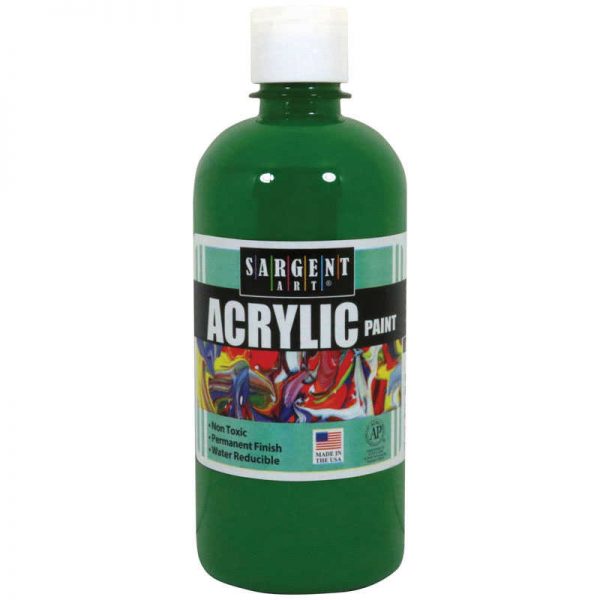 Sargent Art® Acrylic Paint, Spectral Green, 16 oz. Squeeze Bottle
