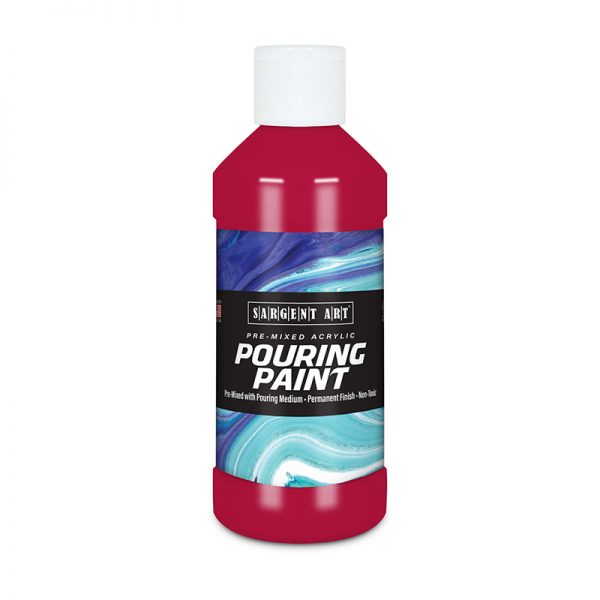 Sargent Art Acrylic Pouring Paint, 8 oz, Rubine Red