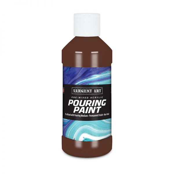 Sargent Art Acrylic Pouring Paint, 8 oz, Burnt Umber