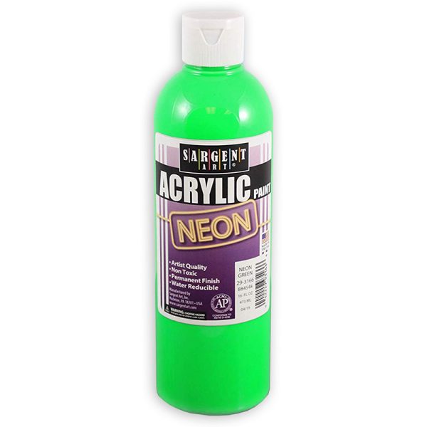 Sargent Art® Neon Acrylic Pint, 16 oz, Green