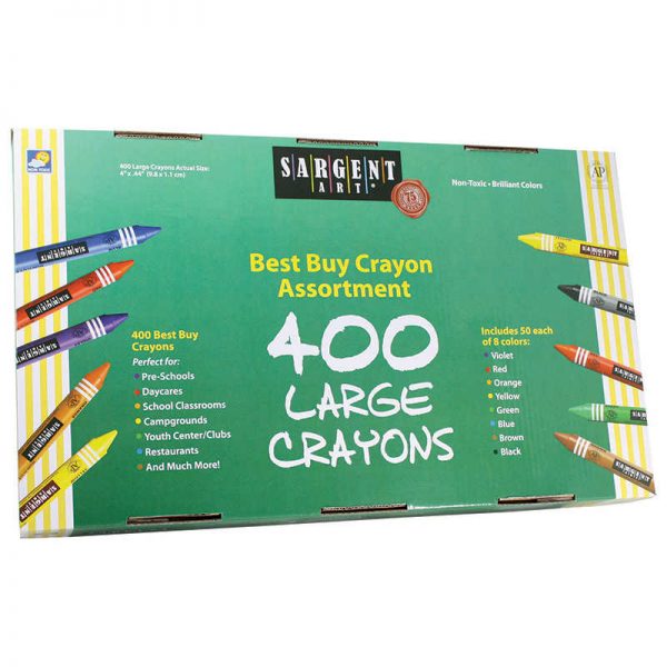 Sargent Art® Best-Buy Crayon Assorted, Large Size, 400 Count