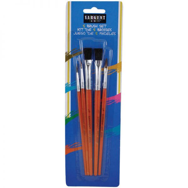 Sargent Art® 5 Count Quality Brush Asst.