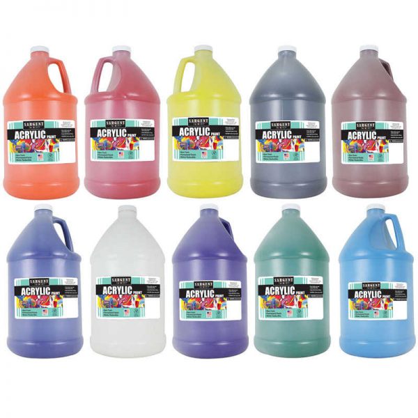 Sargent Art® Acrylic Paint, 64 oz. Bottles, 10 Colors