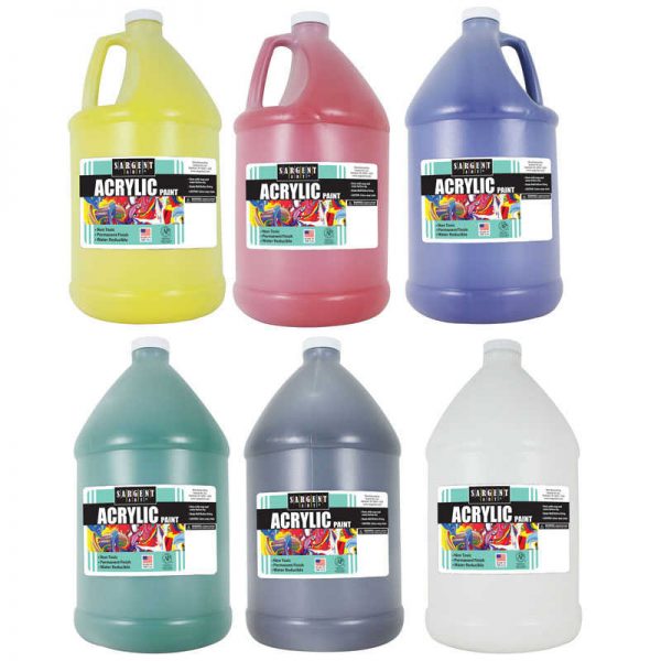 Sargent Art® Acrylic Paint, 64 oz. Bottles, 6 Colors