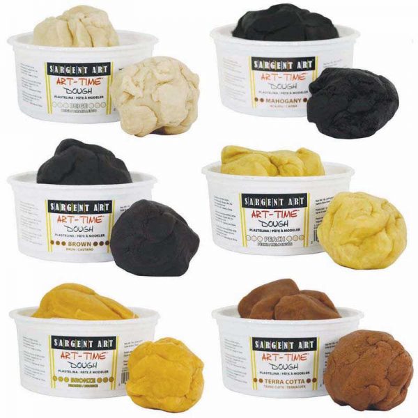 Sargent Art® Art-Time® Multicultural Dough Assortment, 1 lb Tubs, Set of 6