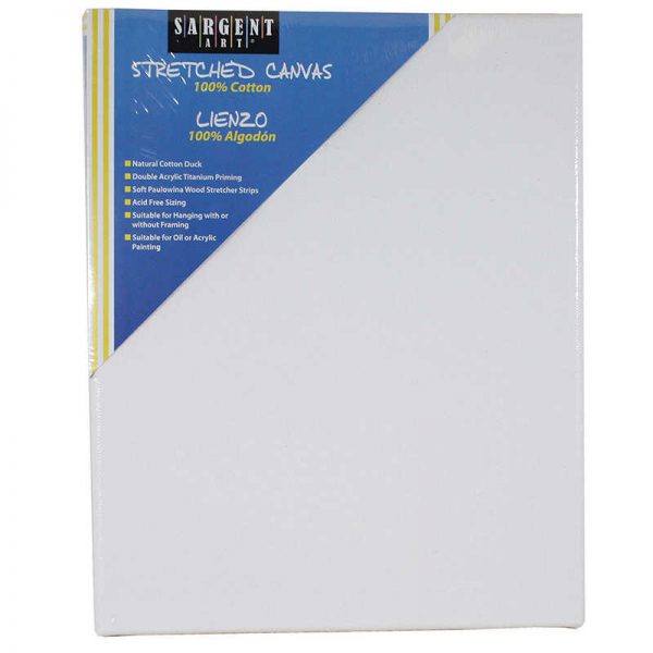 Sargent Art® Stretched Canvas, 100% Cotton Double Primed, 16" x 24"