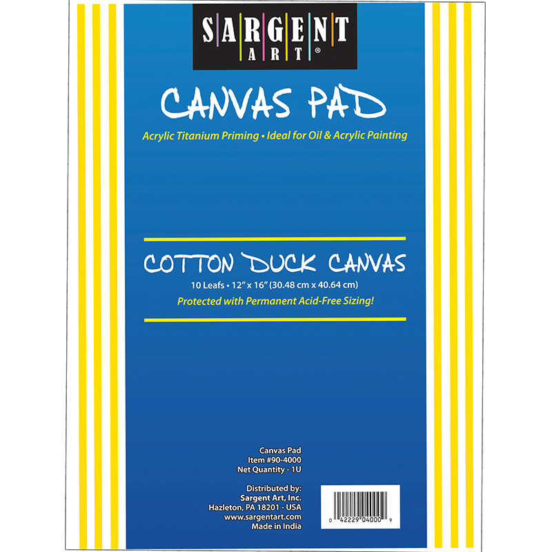 TeachersParadise Sargent Art® Canvas Pad, 12" x 16" SAR904000