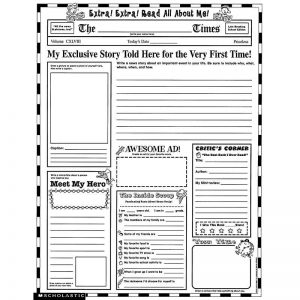 Scholastic Instant Personal Poster Sets: Extra, Extra, Read All About Me!, Set of 30