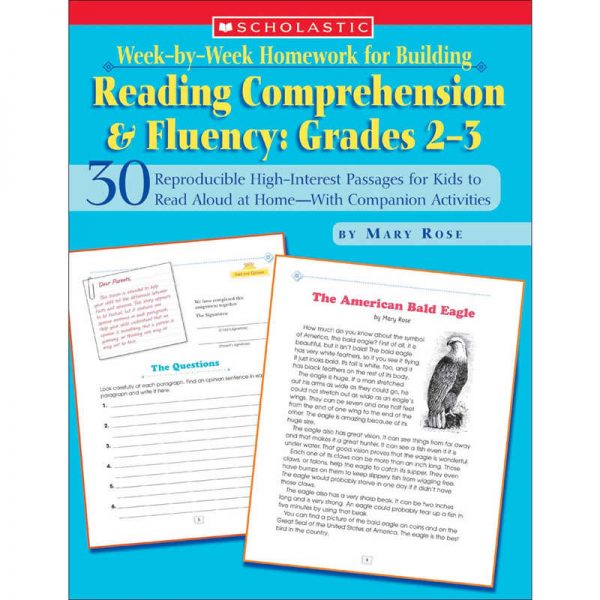 Scholastic Week By Week Homework for Building Reading Comprehension and Fluency, Grades 2-3