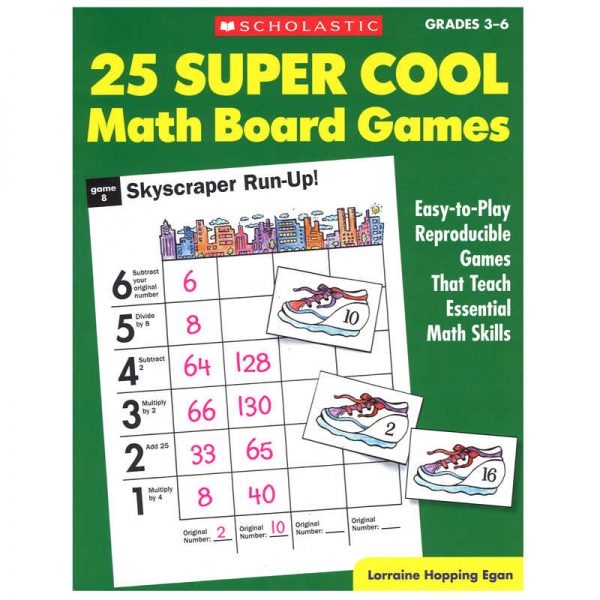 Scholastic 25 Super Cool Math Board Games
