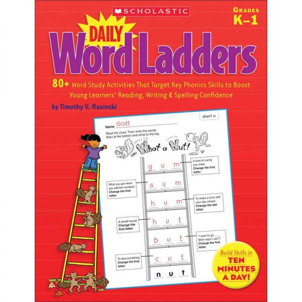 Scholastic Daily Word Ladders, Grades K-1, 8-3/8" Width, 10-7/8" Length