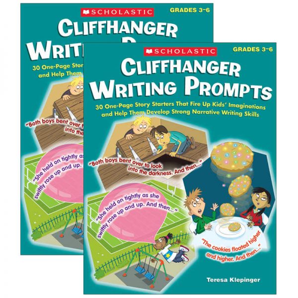 Scholastic Teaching Resources Cliffhanger Writing Prompts Book, Pack of 2