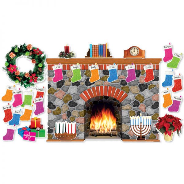 Scholastic Holiday Hearth Bulletin Board Set by Scholastic