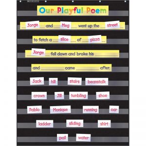 Scholastic Standard Pocket Chart, 34" x 44", Black