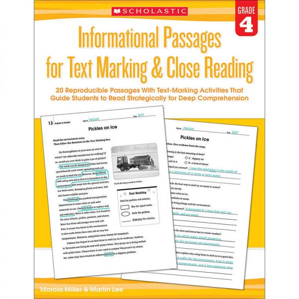 Scholastic Informational Passages for Text Marking & Close Reading: Grade 4
