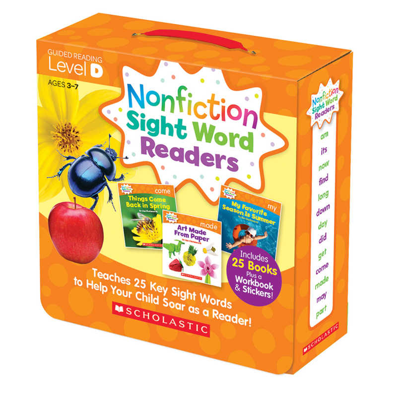 Scholastic Nonfiction Sight Word Readers Set, Level D, Set of 25 Books