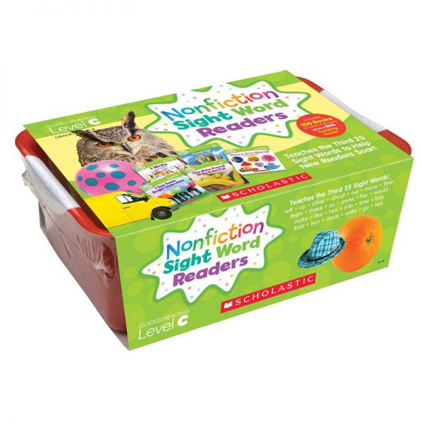 Scholastic Nonfiction Sight Word Readers Classroom Tub, Level C, 6 Copies of 25 Titles