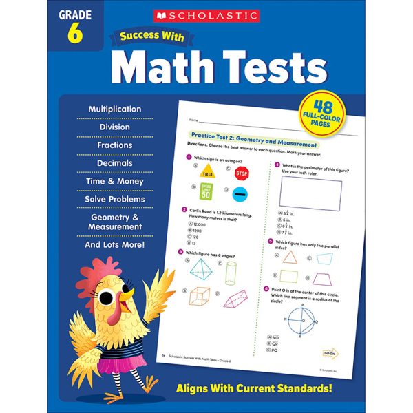 Scholastic Teacher Resources Success With Math Tests: Grade 6