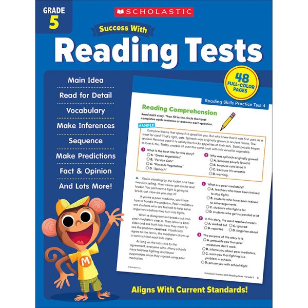 Scholastic Teacher Resources Success With Reading Tests: Grade 5