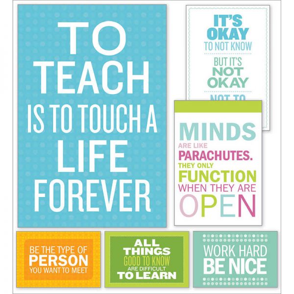 Scholastic Inspirational Quotes Poster Set Bulletin Board