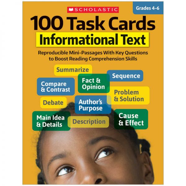 Scholastic 100 Task Cards: Informational Text, Grade 4-6