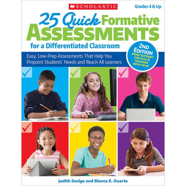 Scholastic 25 Quick Formative Assessments for a Differentiated Classroom Book, 2nd Edition