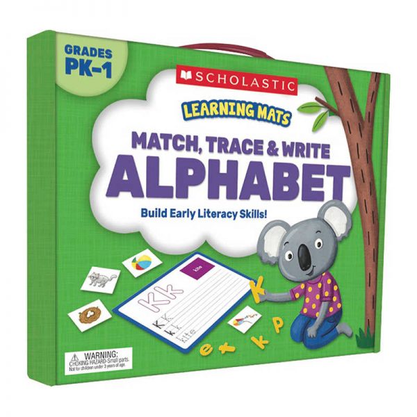 Scholastic Learning Mats: Match, Trace & Write the Alphabet for Grades PreK-1