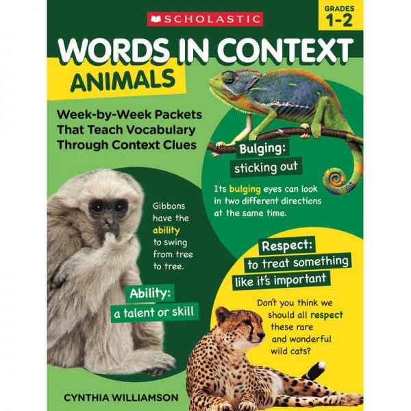 Scholastic Words In Context: Animals, Grades 1-2