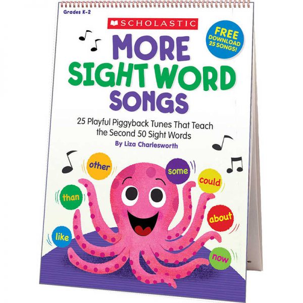 Scholastic MORE Sight Word Songs Flip Chart