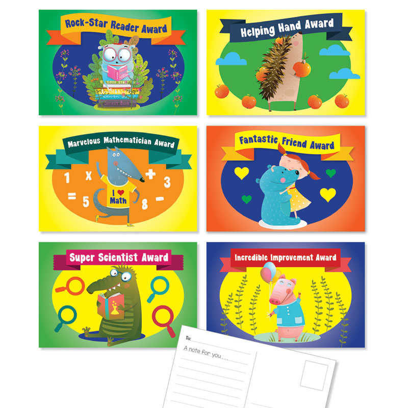 Scholastic Teaching Resources Classroom Awards Postcards, 36 Per Pack, 3 Packs
