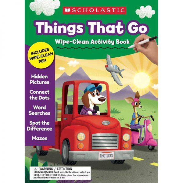 Scholastic Things That Go Wipe-Clean Activity Book