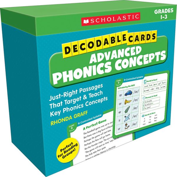 Scholastic Teacher Resources Decodable Cards: Advanced Phonics Concepts