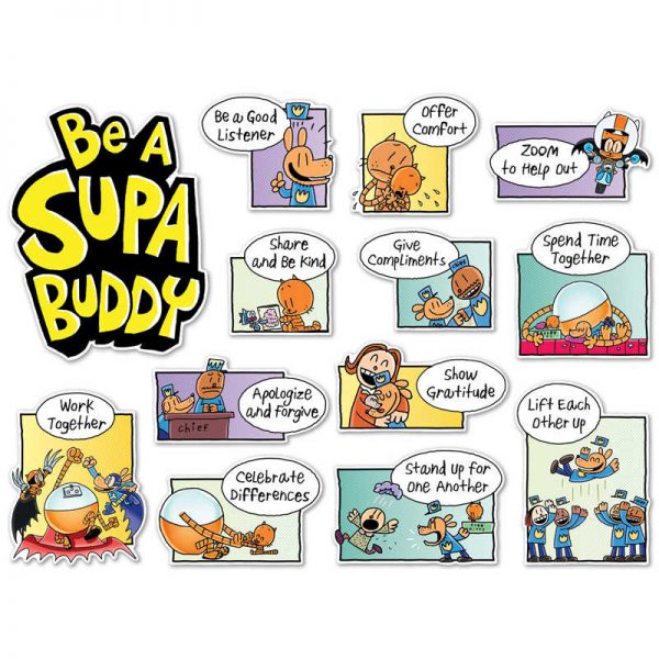 Scholastic Dog Man Be a Supa Buddy Bulletin Board Set